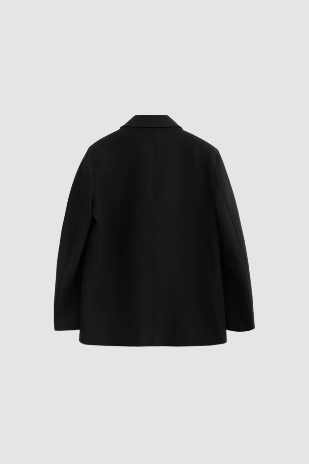 Çift Düğmeli Oversize Blazer Siyah Kadın Ceket