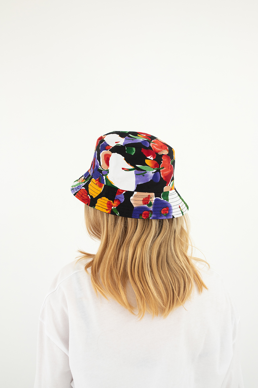Dainty Renkli Floral Desenli Kadın Şapka