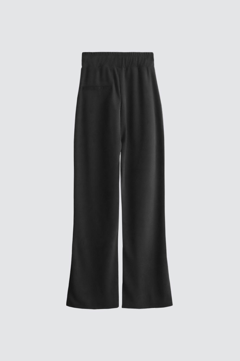 Geniş Paça Çizgi Detaylı Siyah Kadın Denim / Pantolon