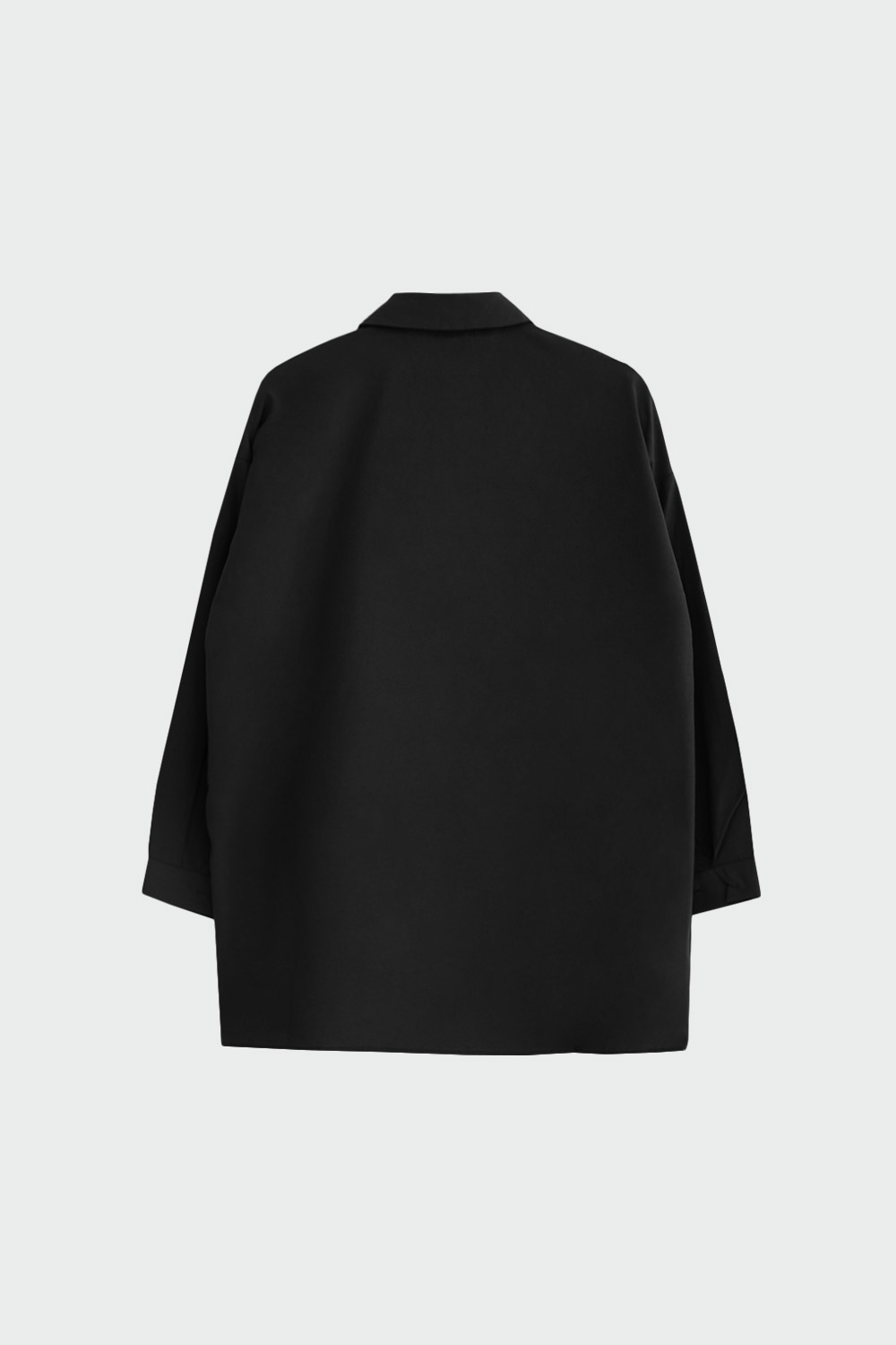 Oversize Düz Kesim Basic Siyah Kadın Gömlek
