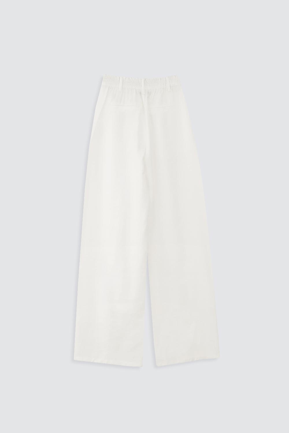 Düz Paça Düğmeli Beyaz Kadın Denim / Pantolon