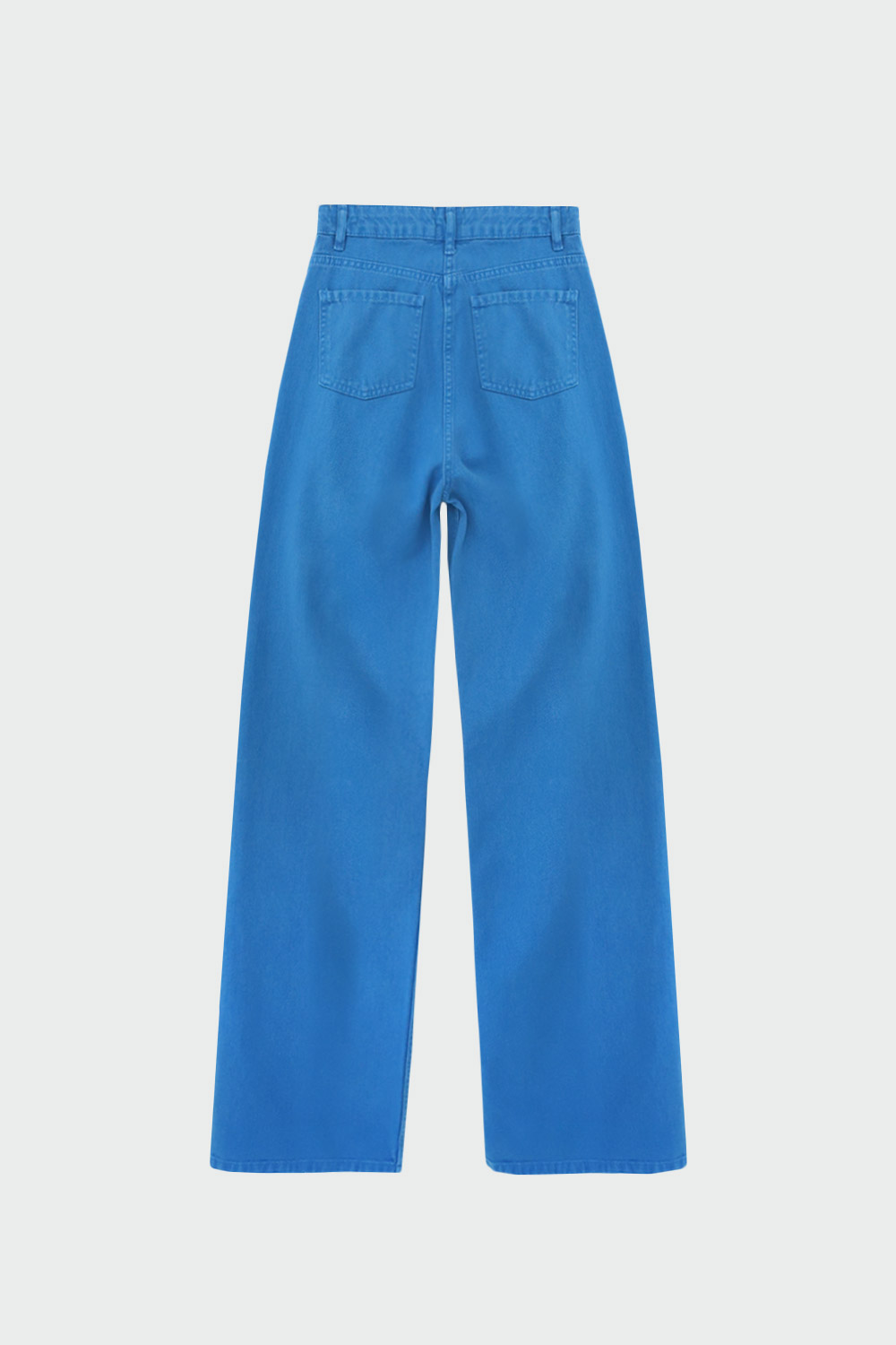 Yıkamalı Geniş Paça Mavi Kadın Denim / Pantolon