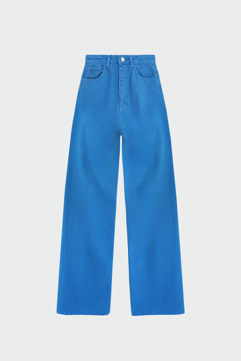 Yıkamalı Geniş Paça Mavi Kadın Denim / Pantolon