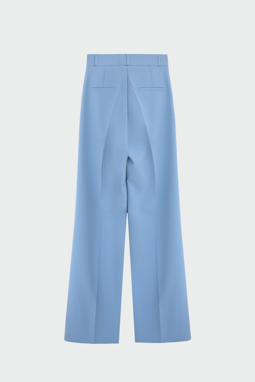 Çizgi Detaylı Yüksek Bel Düz Paça Mavi Kadın Denim / Pantolon