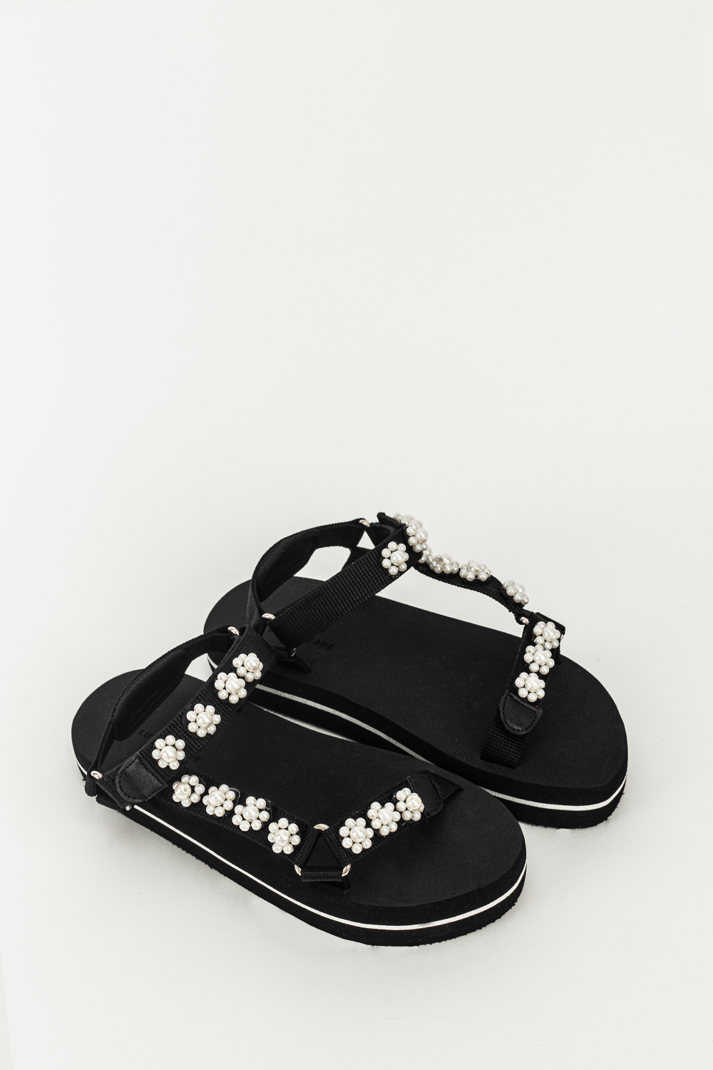Pearl Siyah Kadın Sandalet