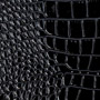 Dikiş Detaylı Küt Burun Siyah Croc Kadın Çizme