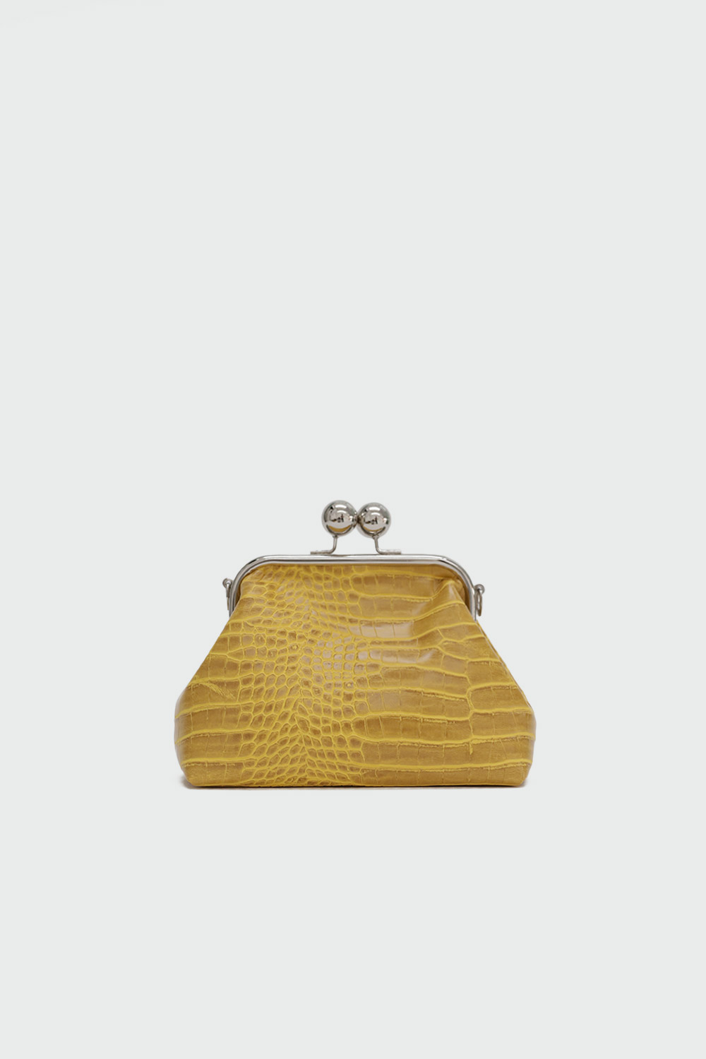 Soley Croc Desenli Baget Sarı Kadın Çanta