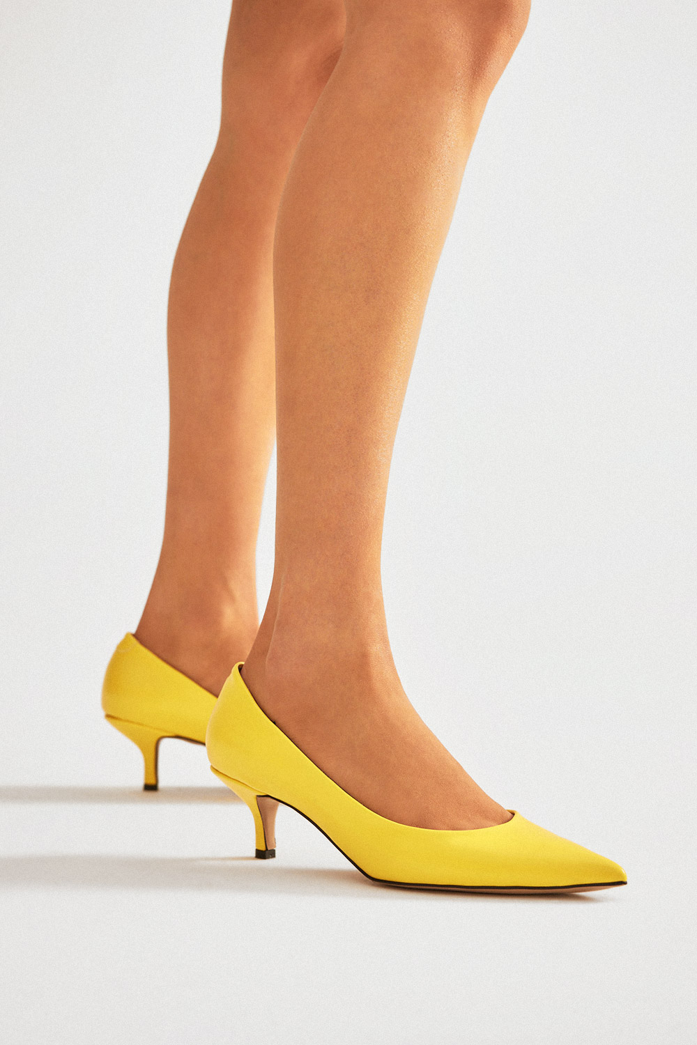 Sophia Sivri Burun Stiletto Sarı Kadın Topuklu