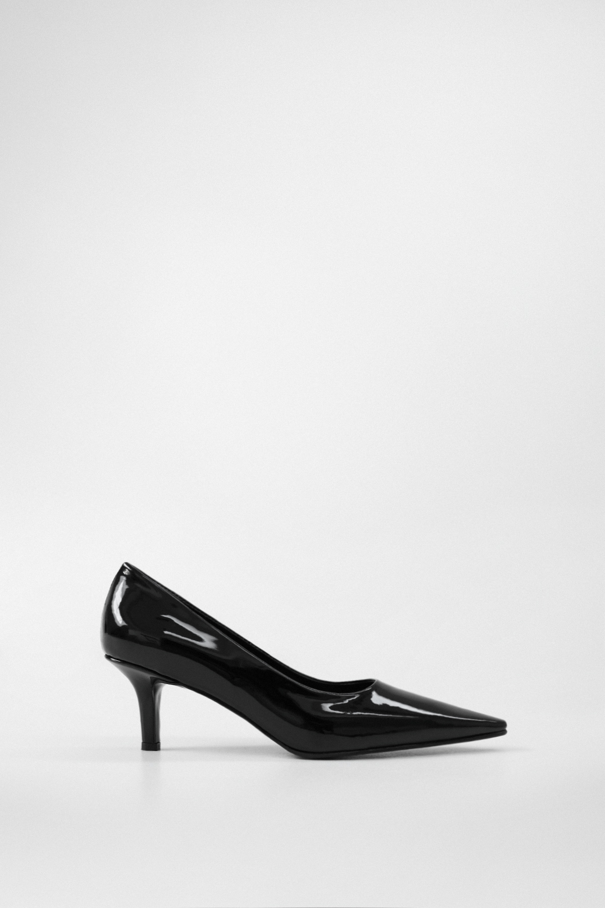 Stiletto Siyah Rugan Kadın Topuklu